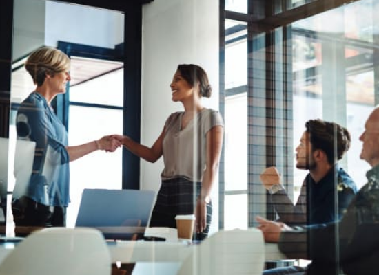 handshake in office handshake in office