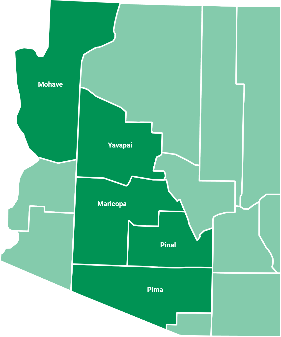 Arizona map of Family Treatment Courts Arizona map of Family Treatment Courts